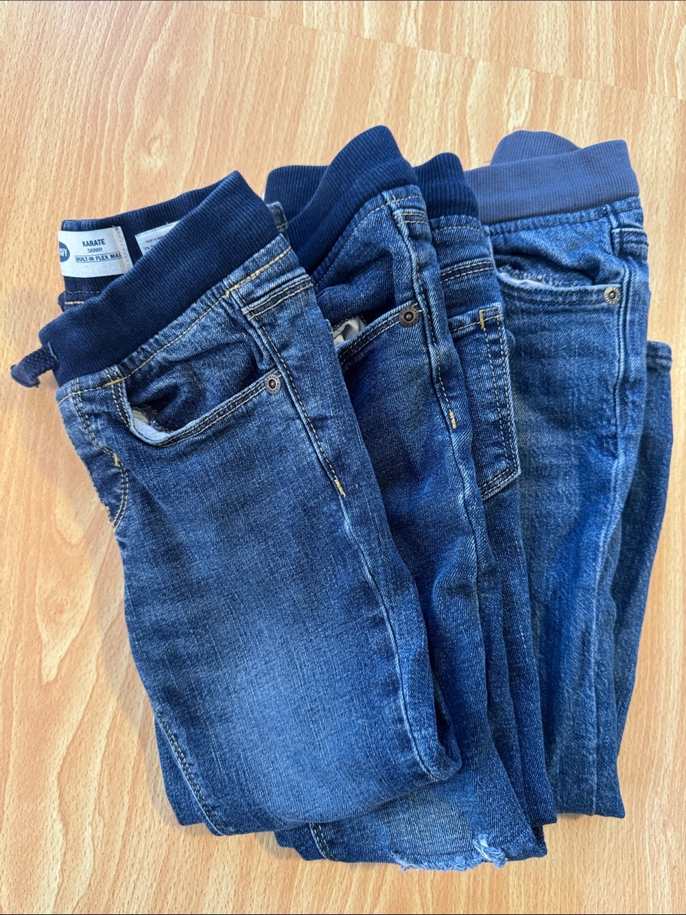 Children’s Dark Blue Pull-On Denim Jeans - Comfortable Stretch